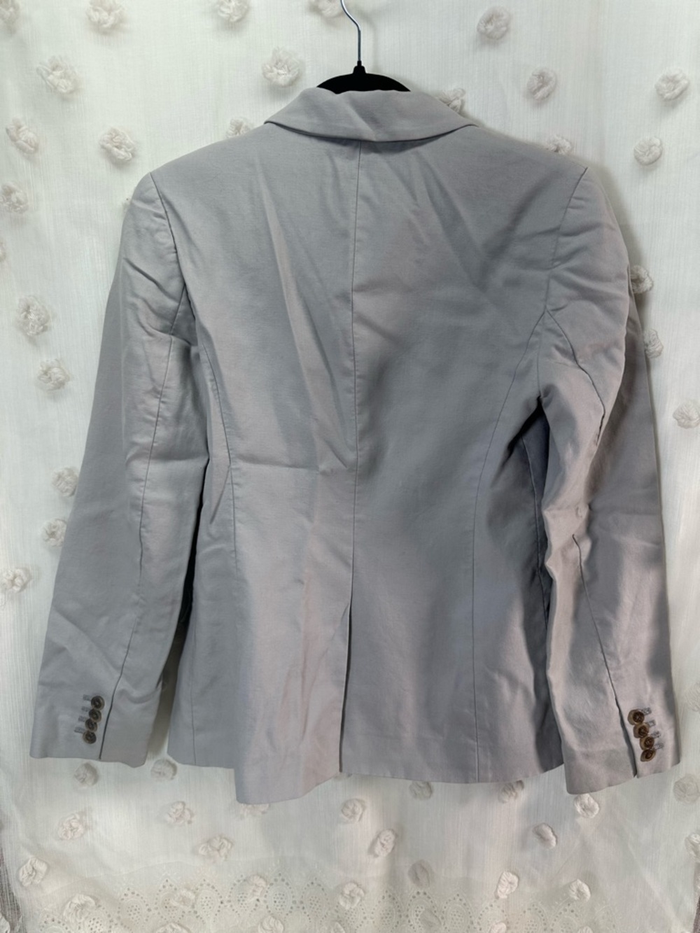 J. Crew Light Gray Women’s Gray Cotton Blazer Size 6 - Picture 5 of 7